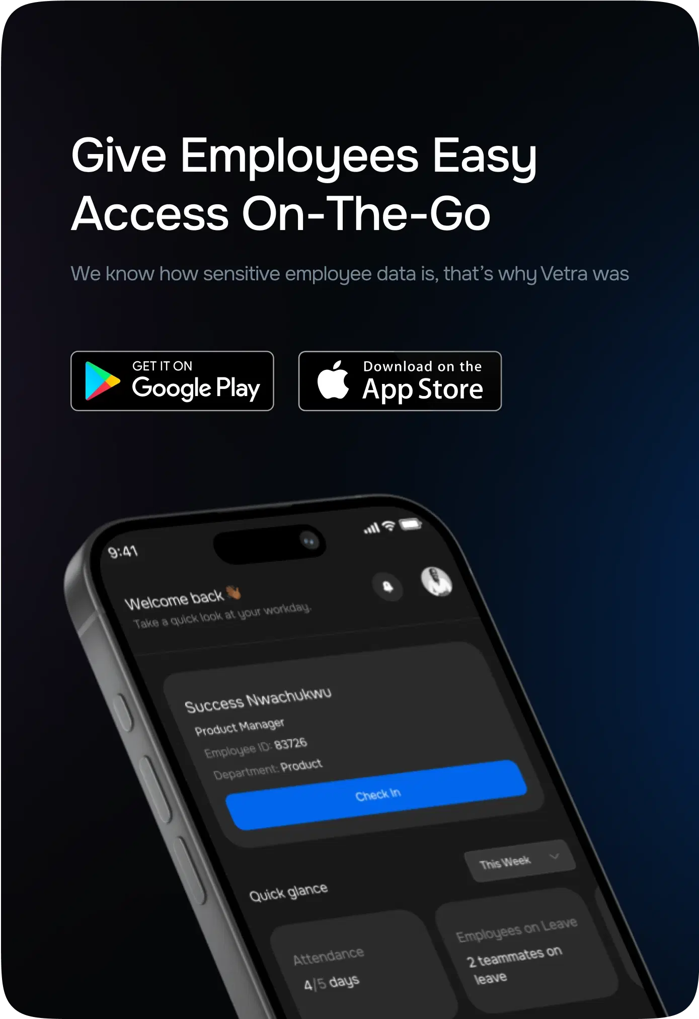 Download the Vetra HR app